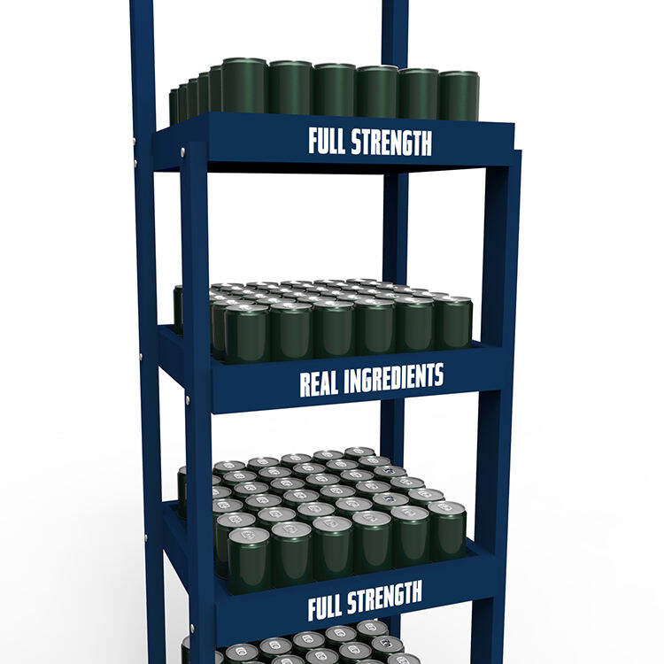 Pine Wood 5 Layers Cocktail Display Stand Display Rack with Wheels for Wine Store