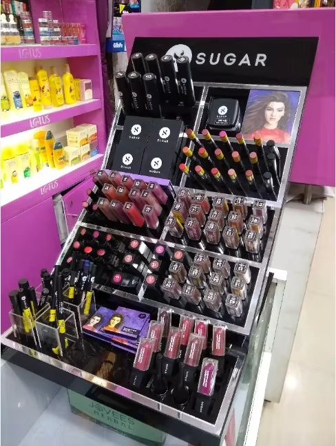 Apache Customized Eyelash Eyeliner Extension Make up Display Stand Cosmetic Display Rack for Retail Store Showing Stand supplier