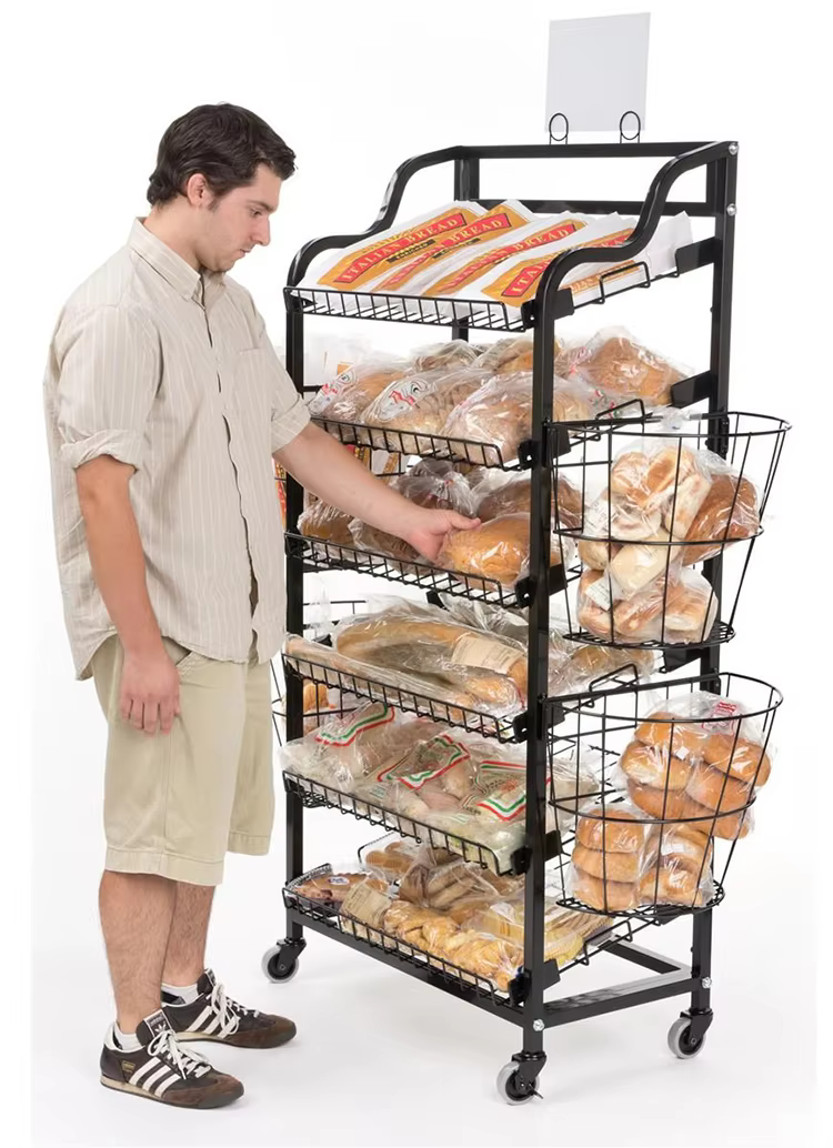 apache logo panel changeable metal tray lite beer display rack with wheels-2