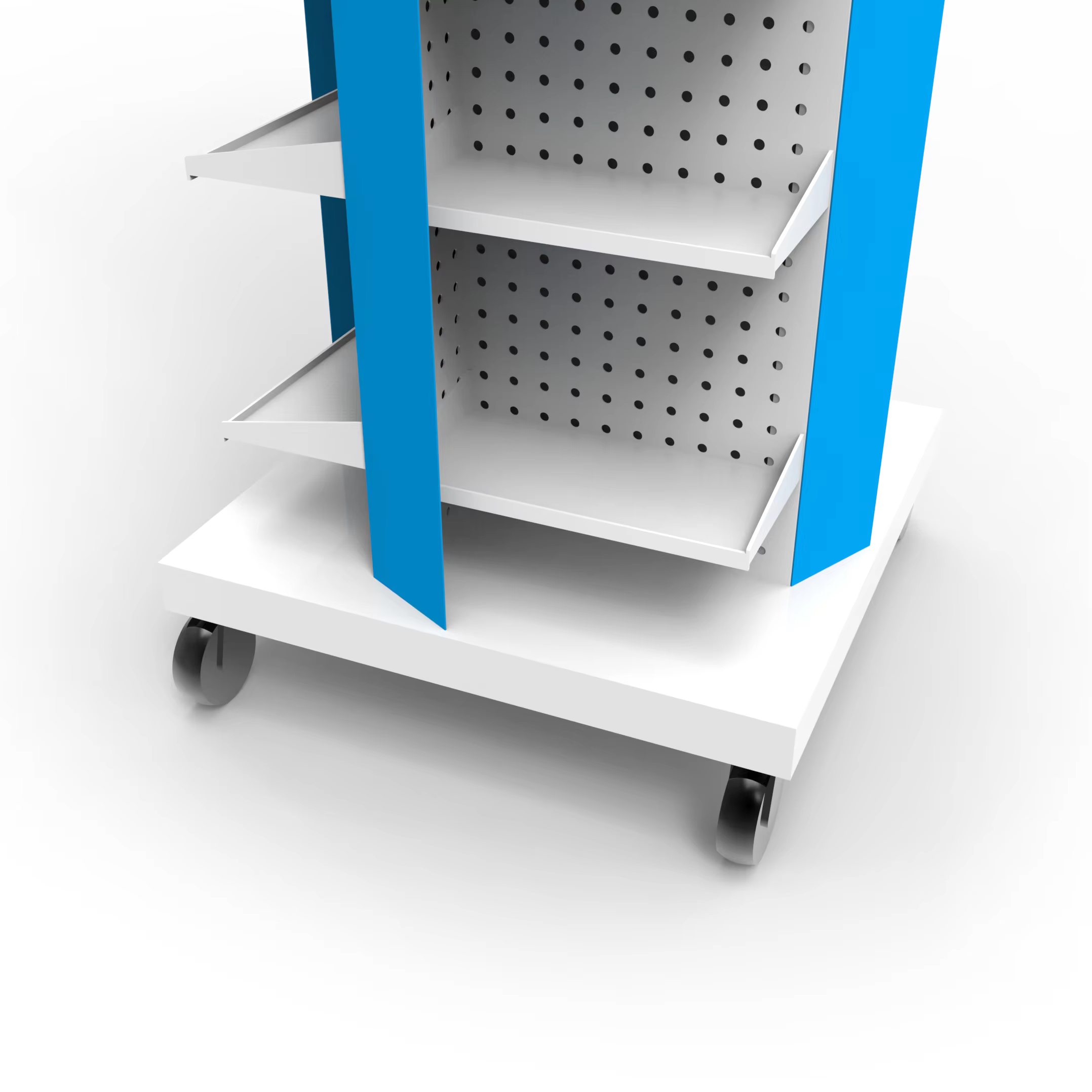 Customized Pegboard Rotating Display Rack With Wheels for Phone case details