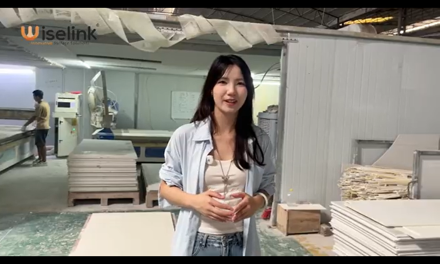 solid surface sheets carving process