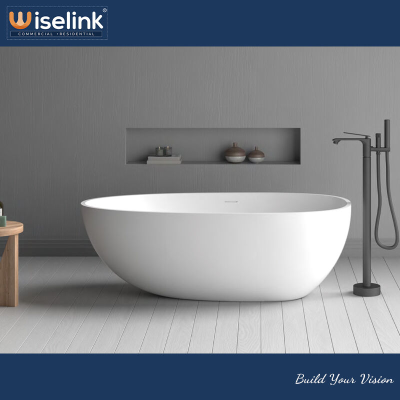 Oval Solid Surface Freestanding Tub: Simple Luxury for Every Bathroom