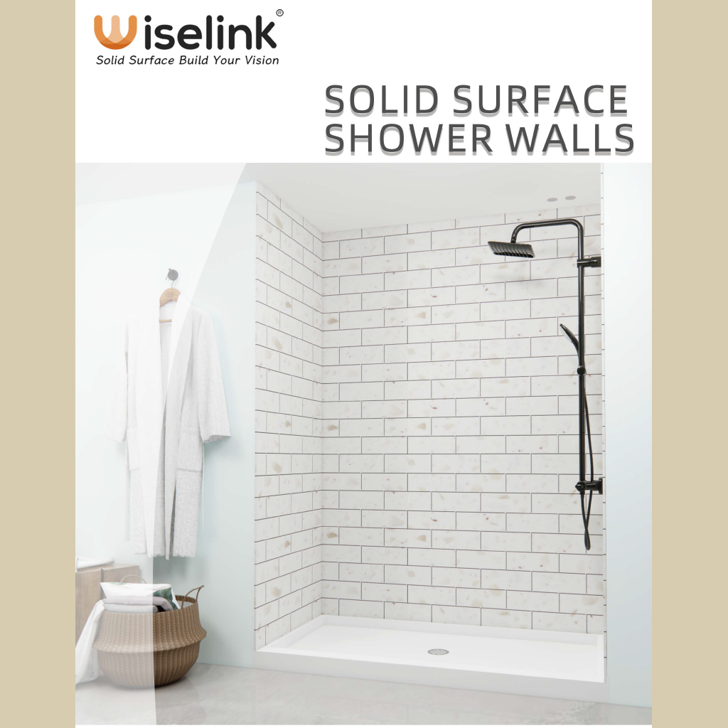 Wiselink solid surface shower walls 