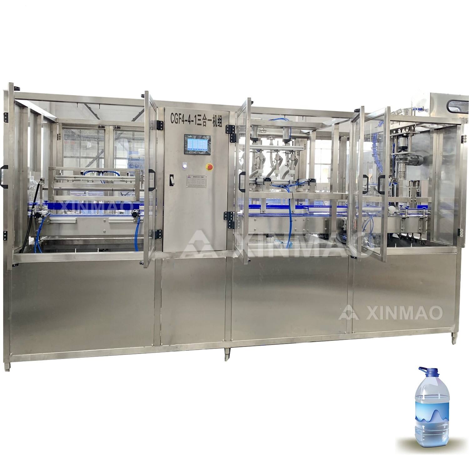 Mechanical Valve Water Filling Machine For 3-15L Bottle