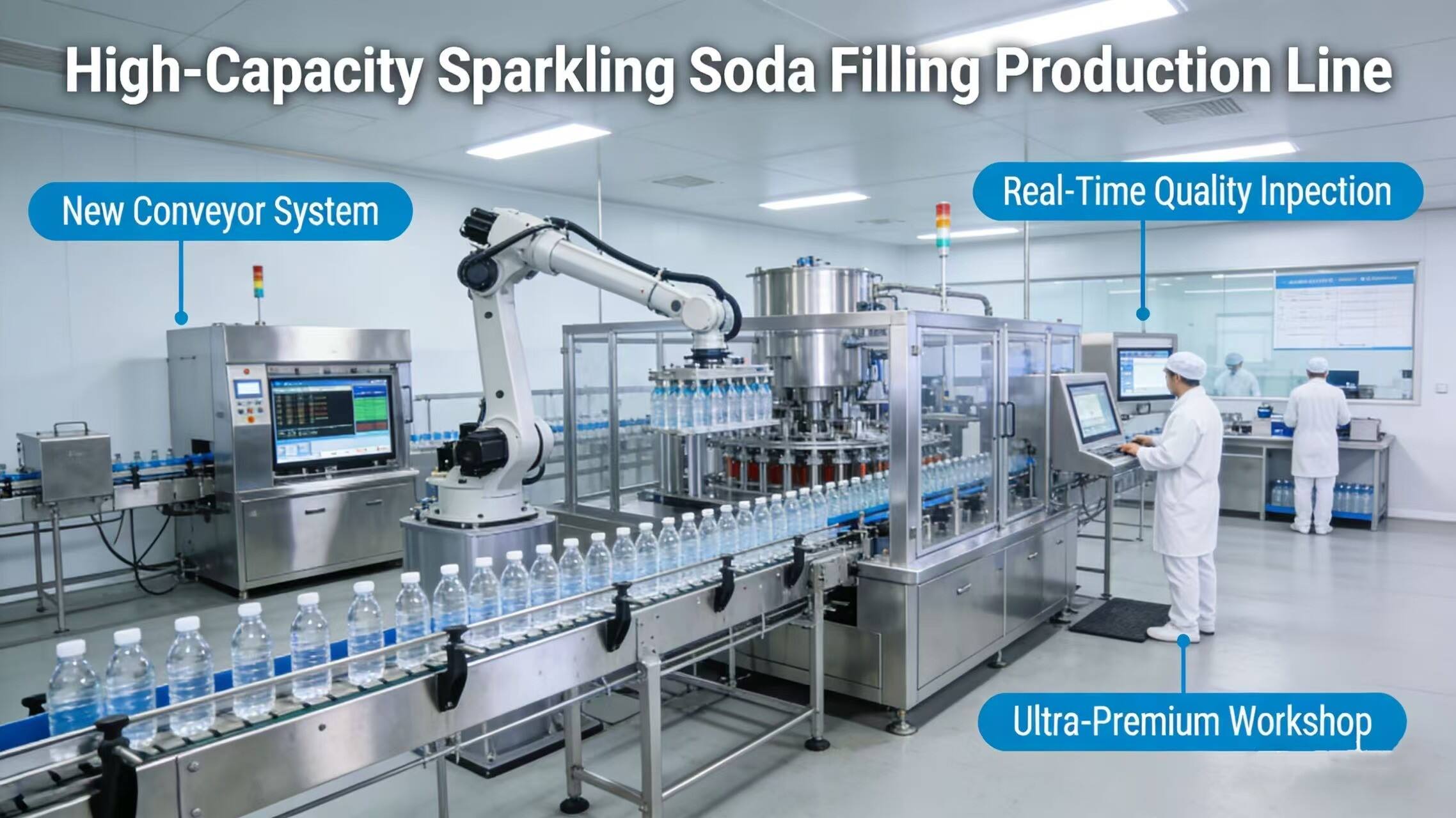 Scelta della giusta linea di riempimento per acqua gassata per diversi tipi e dimensioni di bottiglia