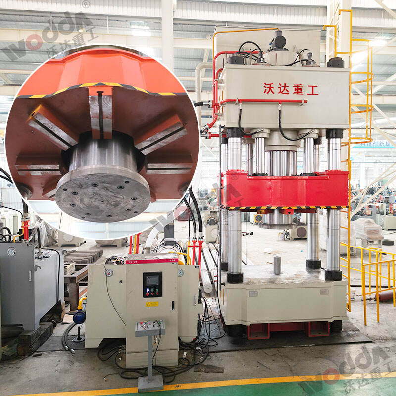 800-ton head stretching hydraulic press workshop real shot