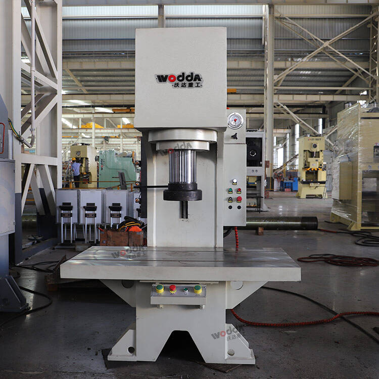 200 ton single arm hydraulic press workshop display