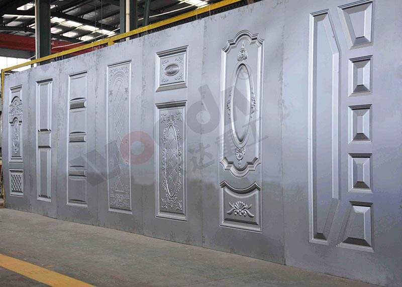 Security door facade embossing machine