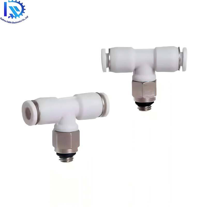 Pressure gauge air T-type Mini three-way external thread quick-connect PB3/PD4/6-M3/M4/M5/M6/01 pneumatic tube quick connector