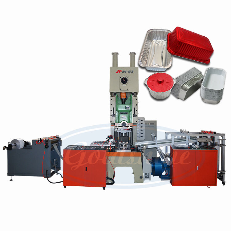 Automatic aluminum foil container making machine