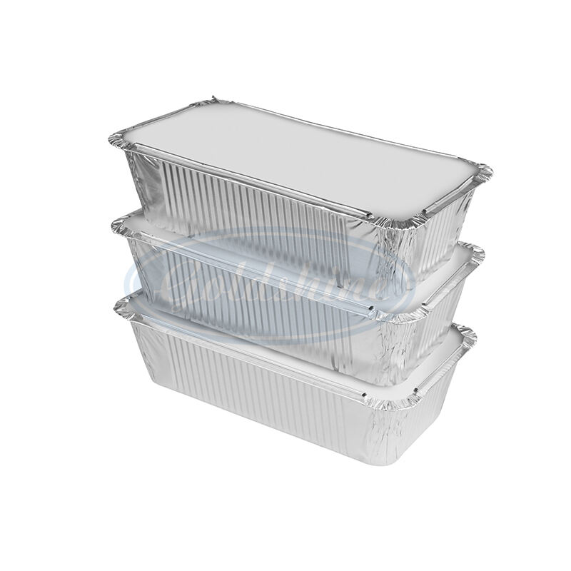 export eco-friendly disposable household aluminum food storage foil containers with lids