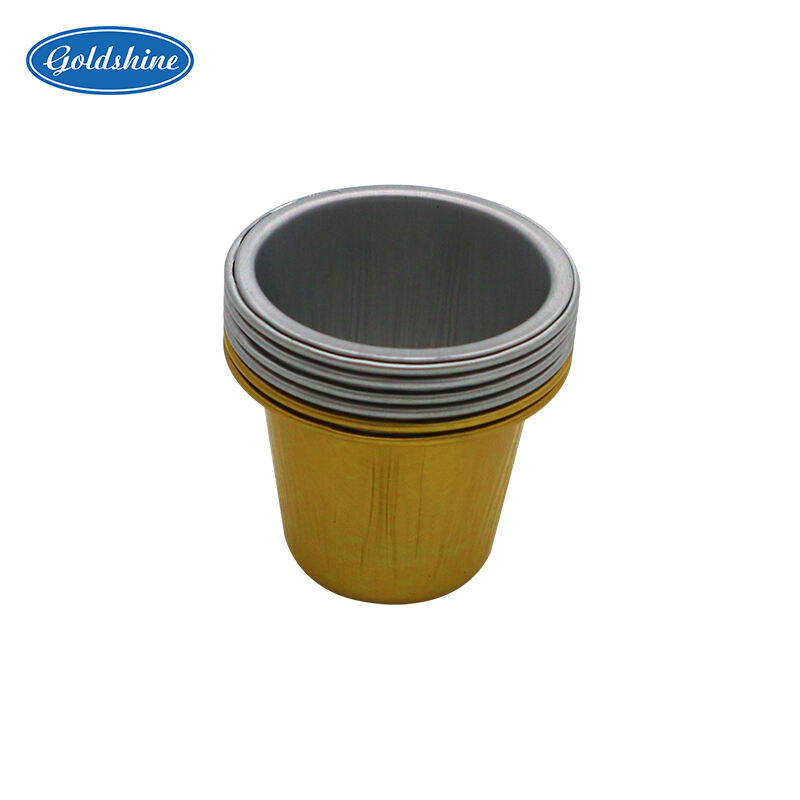Cốc nhôm màu 25ml Hộp đựng nướng bằng giấy bạc có nắp đậy