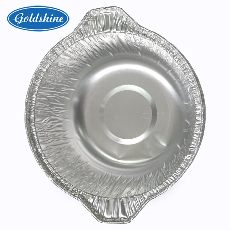 round aluminum foil pots with lids for food