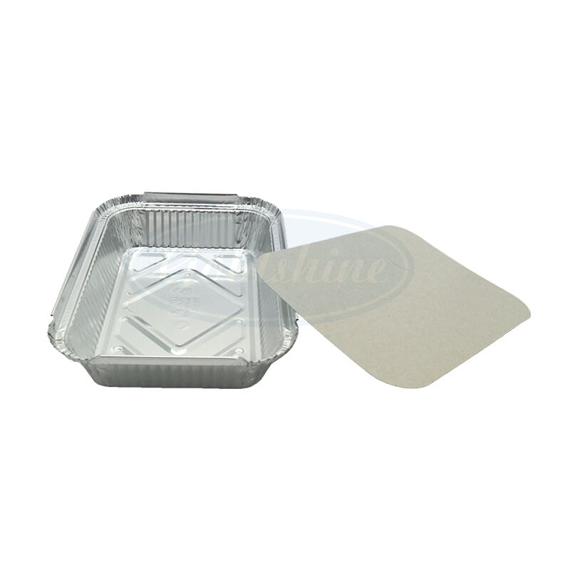 F19534 Boîte de récipients jetables en aluminium avec couvercles