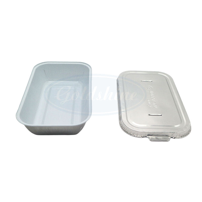 Mga lalagyan ng pagkain na gawa sa aluminium foil na itinapon agad para sa pag-pack ng mabilis na pagkain sa airline