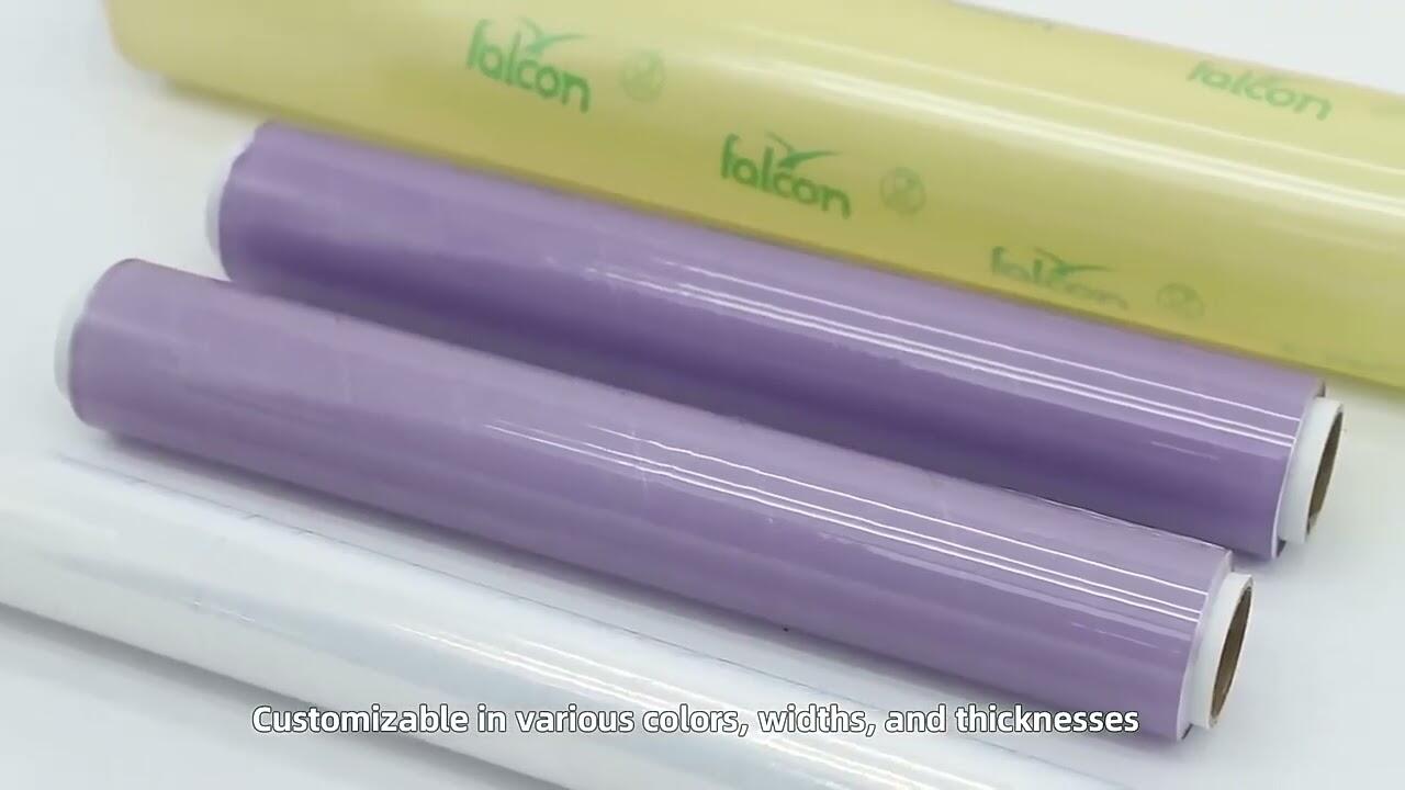 Purple cling film