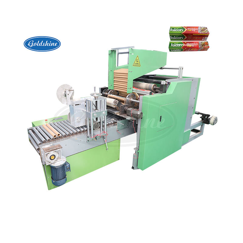 china manufacture aluminum foil slitting rewinding machine with Labeling machine