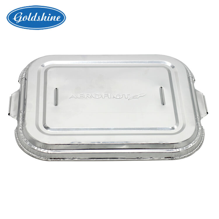 Airline aluminum foil food container take away container lid