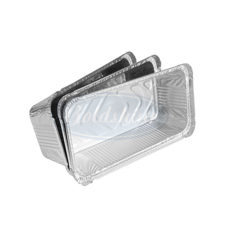 Disposable smoothwall aluminum foil container tray lunch box for food packing