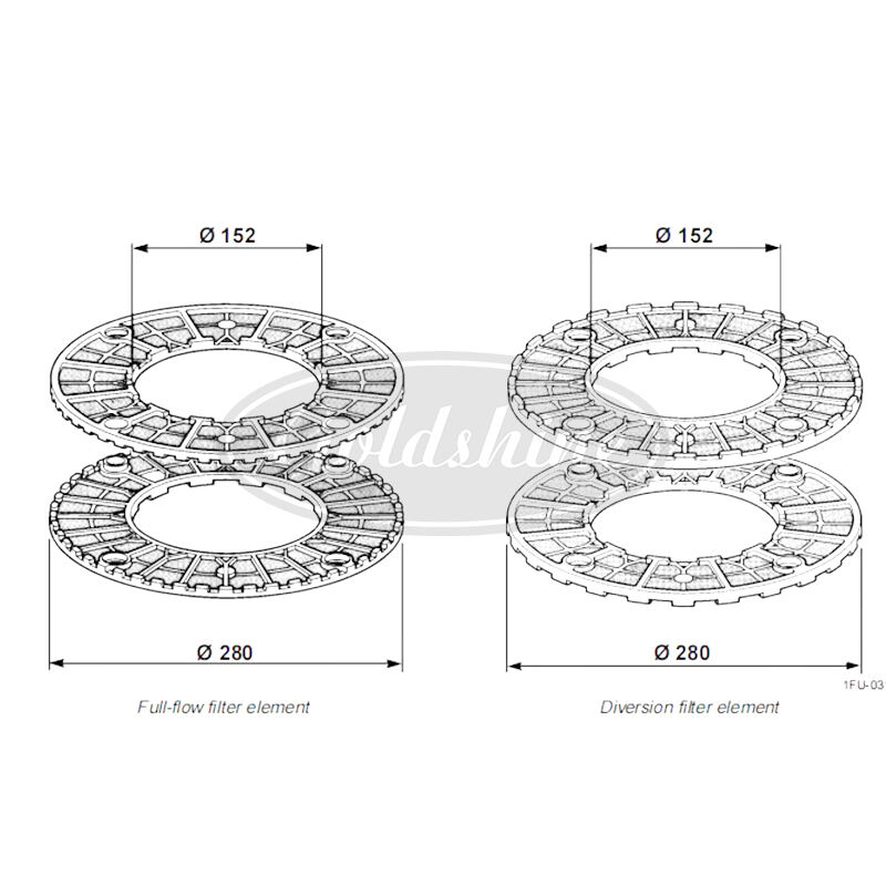 Elemen Penyaring TT280 Aliran Penuh untuk Mesin Filter Bahan Bakar dan Minyak Pelumas Perangkat Industri