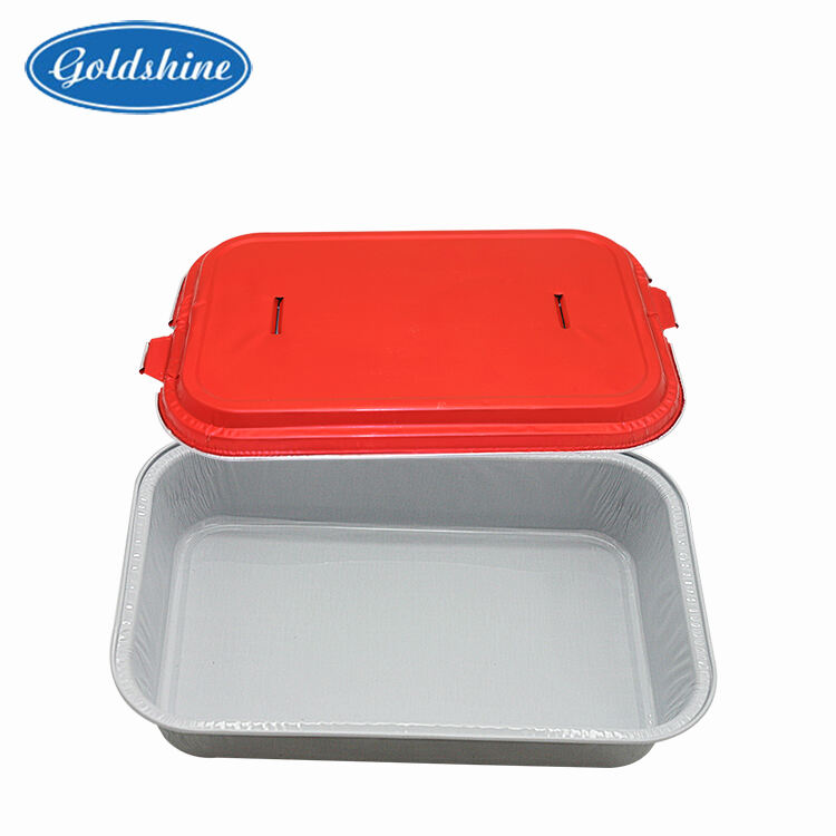 Food Grade Airline Food Packaging Aluminum Foil Containers with Lids