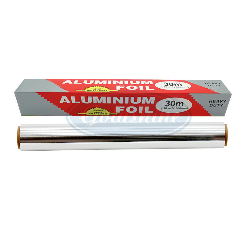 Rollo de papel de aluminio de cocina grado alimenticio para envoltorio de alimentos