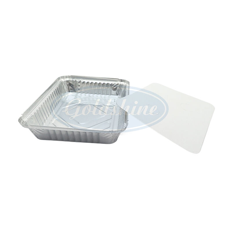 F22536 Boîte en papier d'aluminium pour stockage alimentaire, bac à cuisson avec couvercle