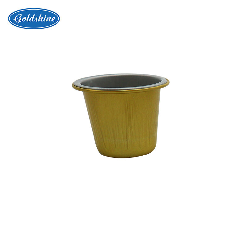 cốc nhôm ép màu 25ml Hộp đựng nướng bằng giấy bạc có nắp đậy