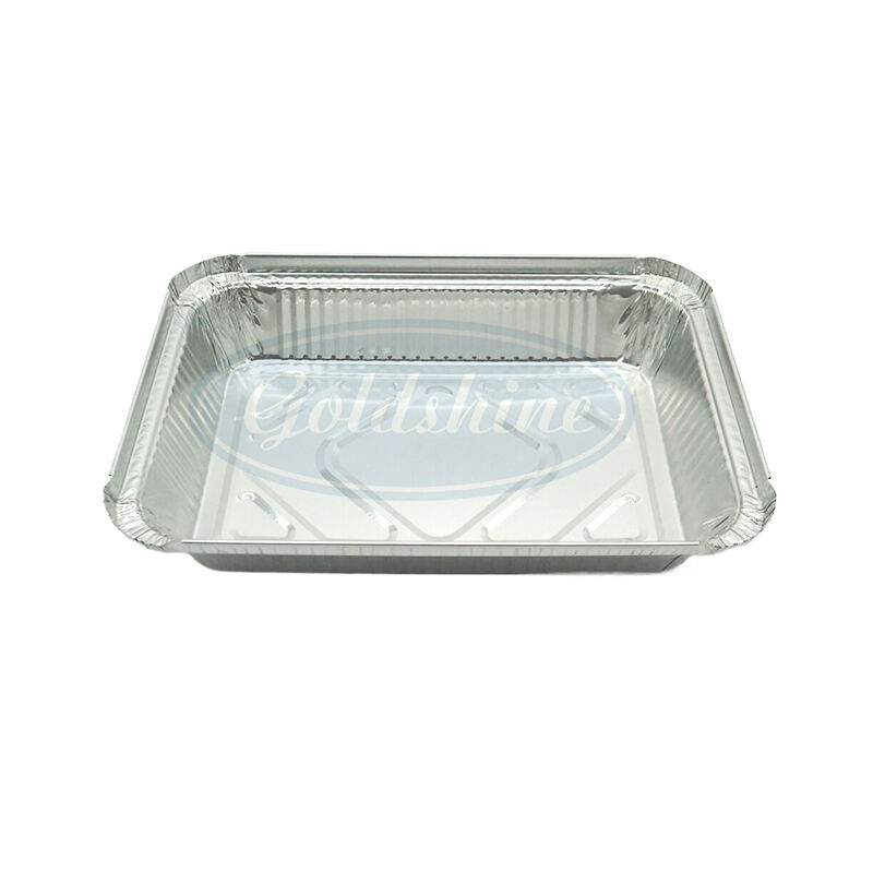 F22536 Boîte en papier d'aluminium pour stockage alimentaire, bac à cuisson avec couvercle