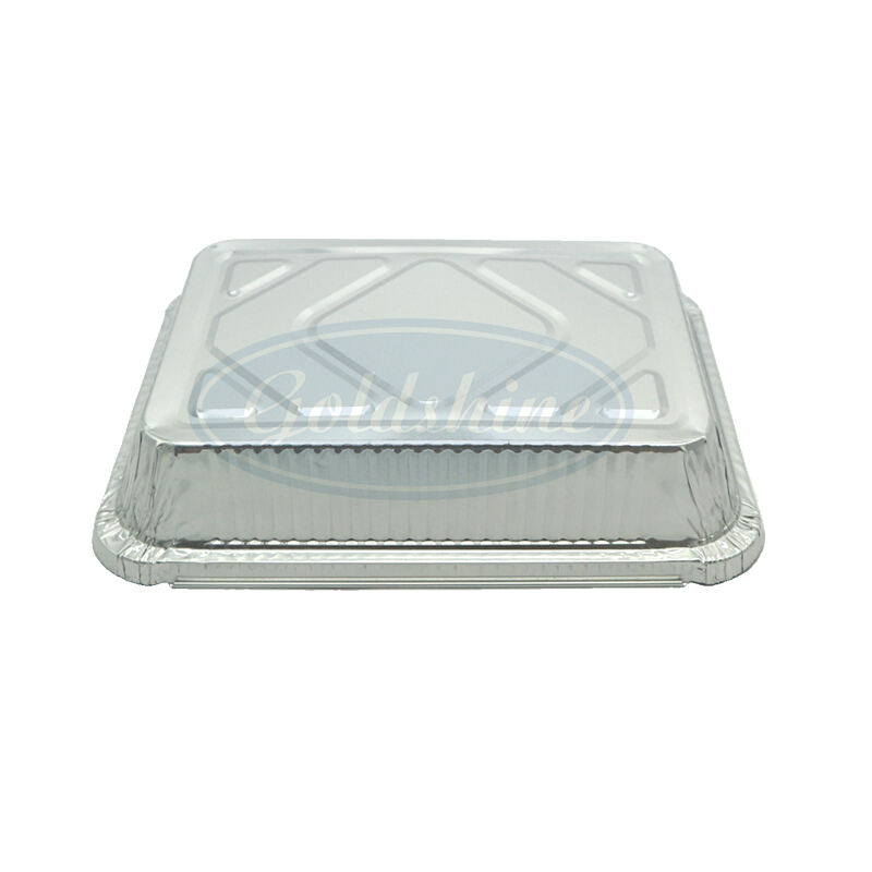 F22536 Boîte en papier d'aluminium pour stockage alimentaire, bac à cuisson avec couvercle