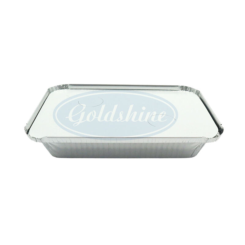 F22536 Boîte en papier d'aluminium pour stockage alimentaire, bac à cuisson avec couvercle