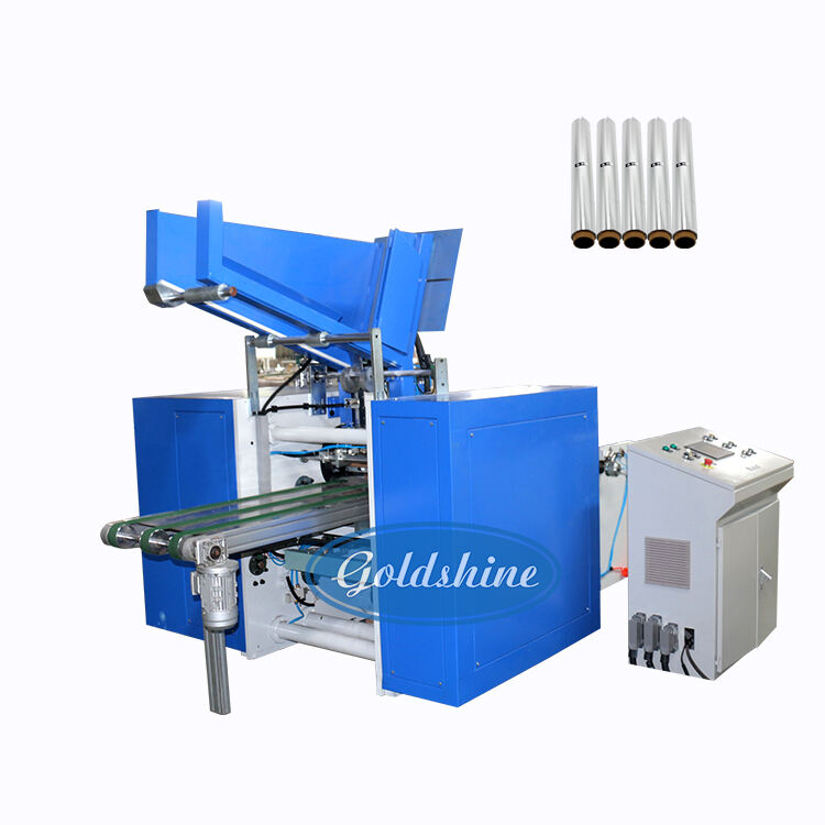 Automatic aluminium foil rewinding cutting machine