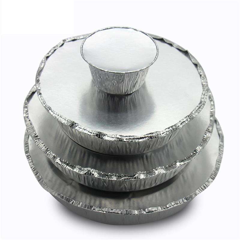 מיכל עגול חד-פעמי מאלומיניום ידידותי לסביבה לאוכל מהיר