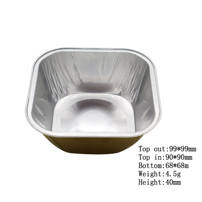 100ml カラフルな丸型ケーキデザート用アルミホイル製ベーキング容器