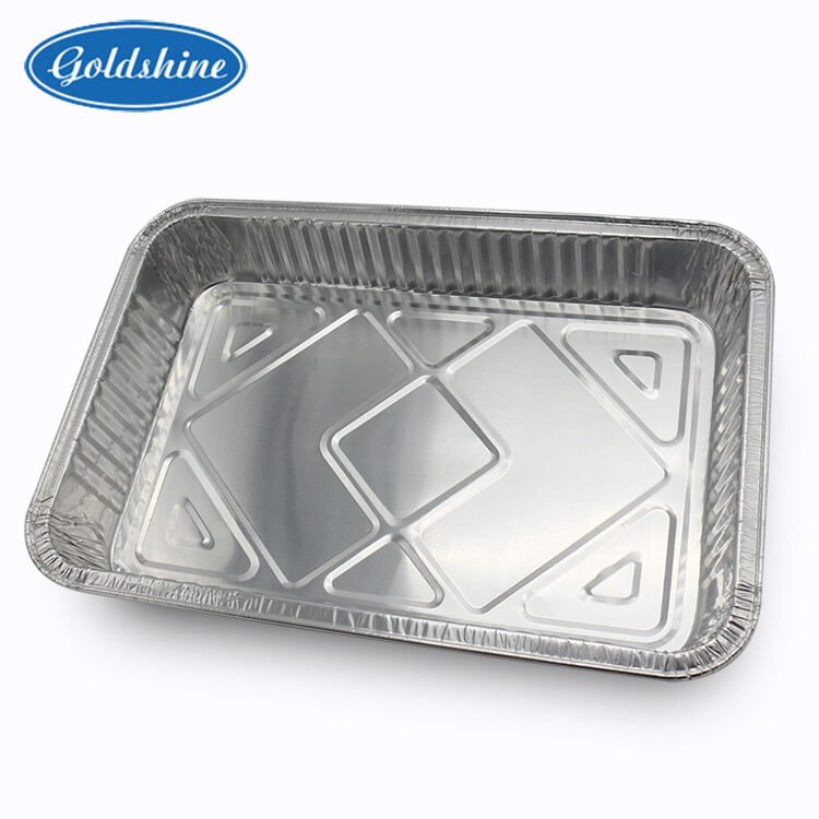 640ml disposable aluminum foil container for food packaging carryout lunch box