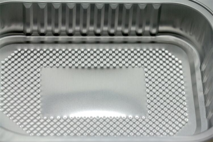 Contenedor Desechable de Hojalata de Aluminio Dorado Rectangular Fabricado en China