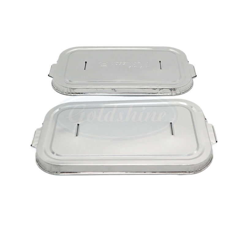 Mga lalagyan ng pagkain na gawa sa aluminium foil na itinapon agad para sa pag-pack ng mabilis na pagkain sa airline