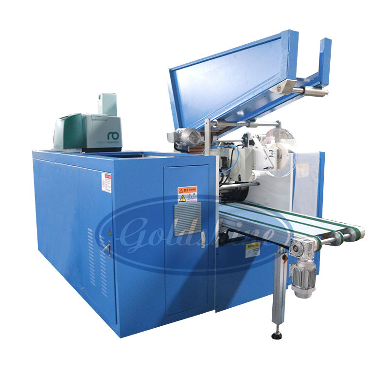 Full Automatic aluminium foil slitting and rewinding machine with Automatic Labeling Machine