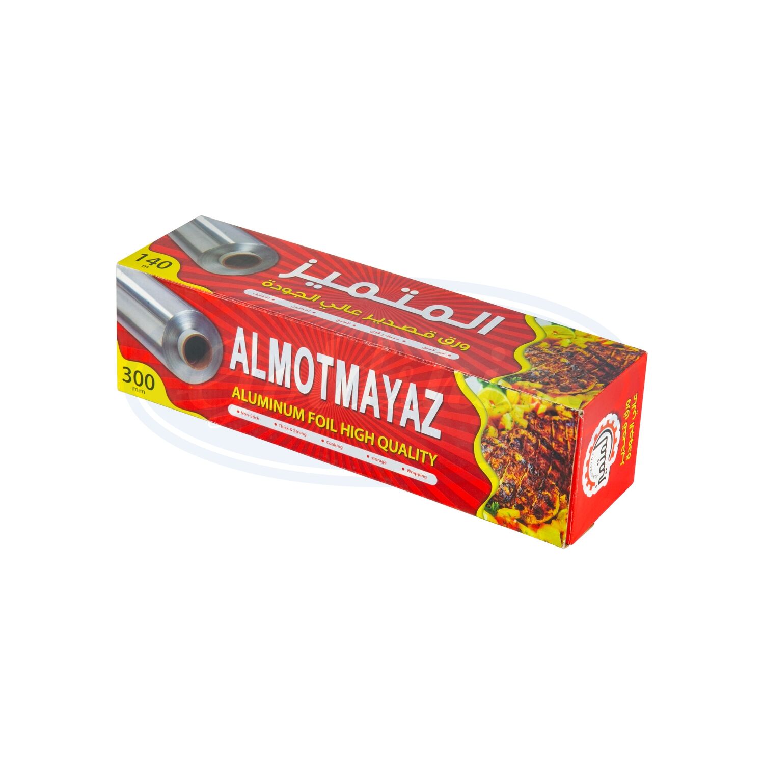 အစားအစာဖောင်းရန် 300mm 140m food grade packaging aluminium foil အထောက်အထား