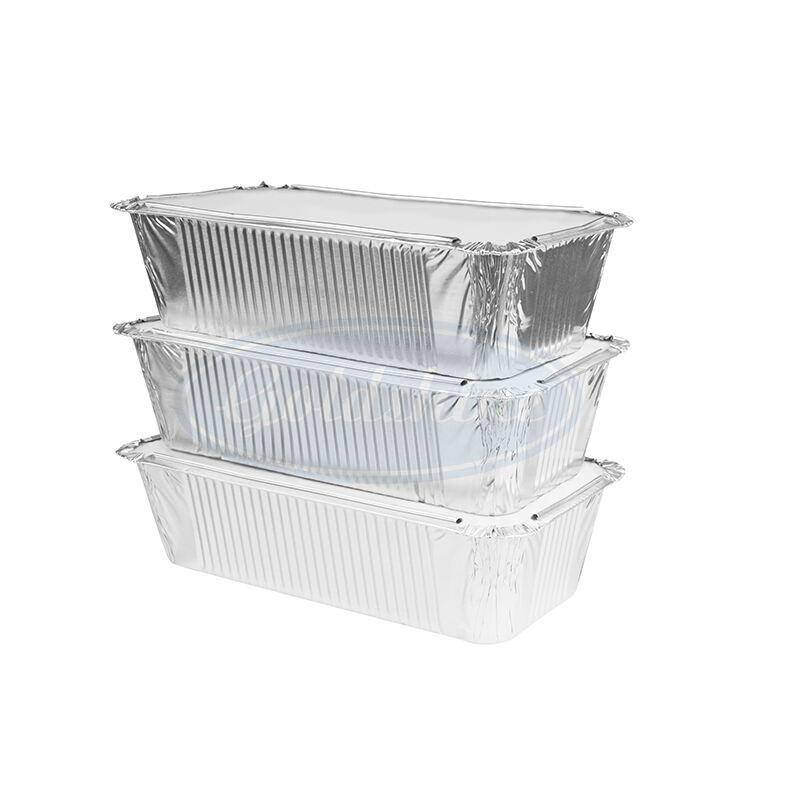 Disposable smoothwall aluminum foil container tray lunch box for food packing