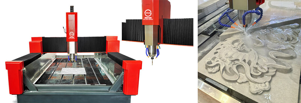 Twin‑Head CNC Stone Engraving & Cutting Machine