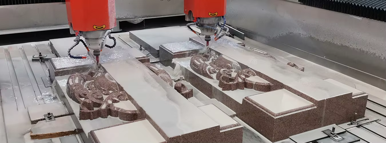 Dual Head CNC Stone Engraving machine factory