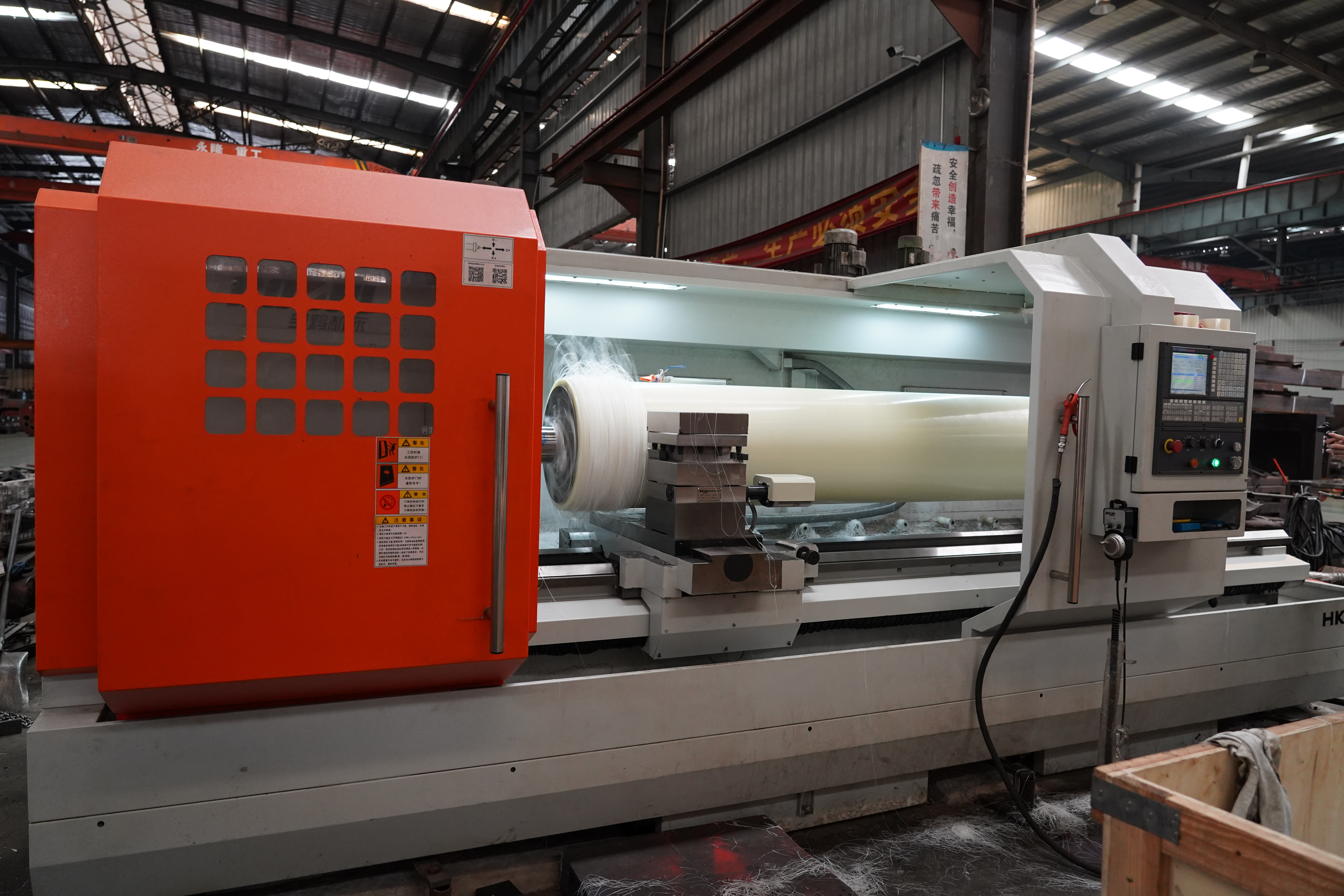 hk80b cnc lathe  fanuc 0i tf horizontal lathe  1265nm torque for shaft disk  ring parts-7