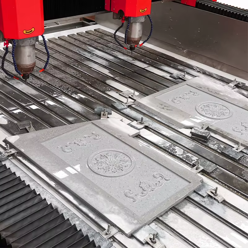 Dual Head CNC Stone Engraving machine details