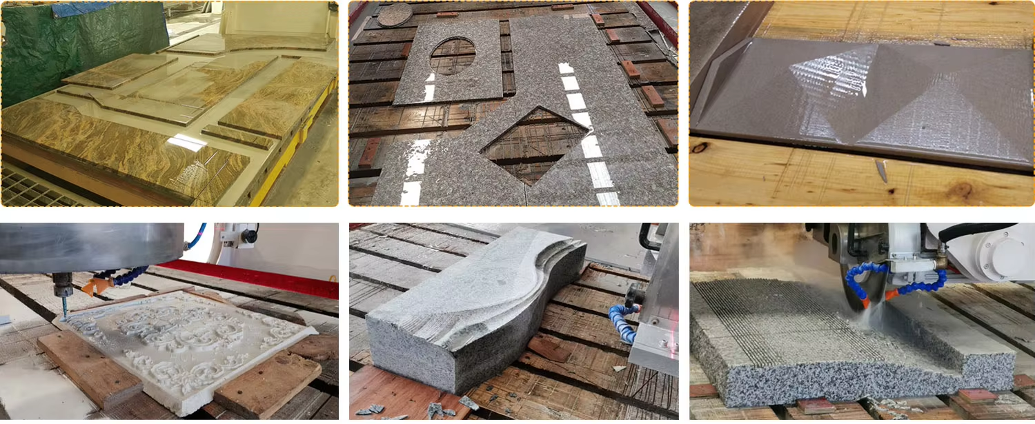 JINGYANG 4+1 Axis CNC Bridge Saw Cutting Machine HLNC-400+/650+ factory