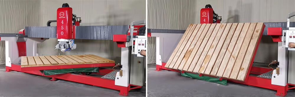 JINGYANG HLSQ-450 Auto CNC Bridge Saw for Stone Slab Cutting details