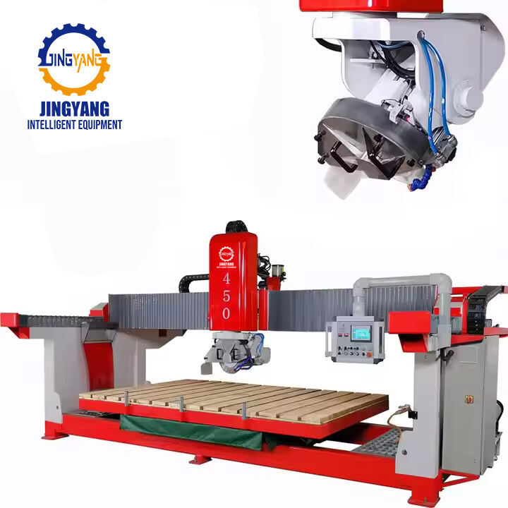 JINGYANG HLSQ-450 Auto CNC Bridge Saw for Stone Slab Cutting