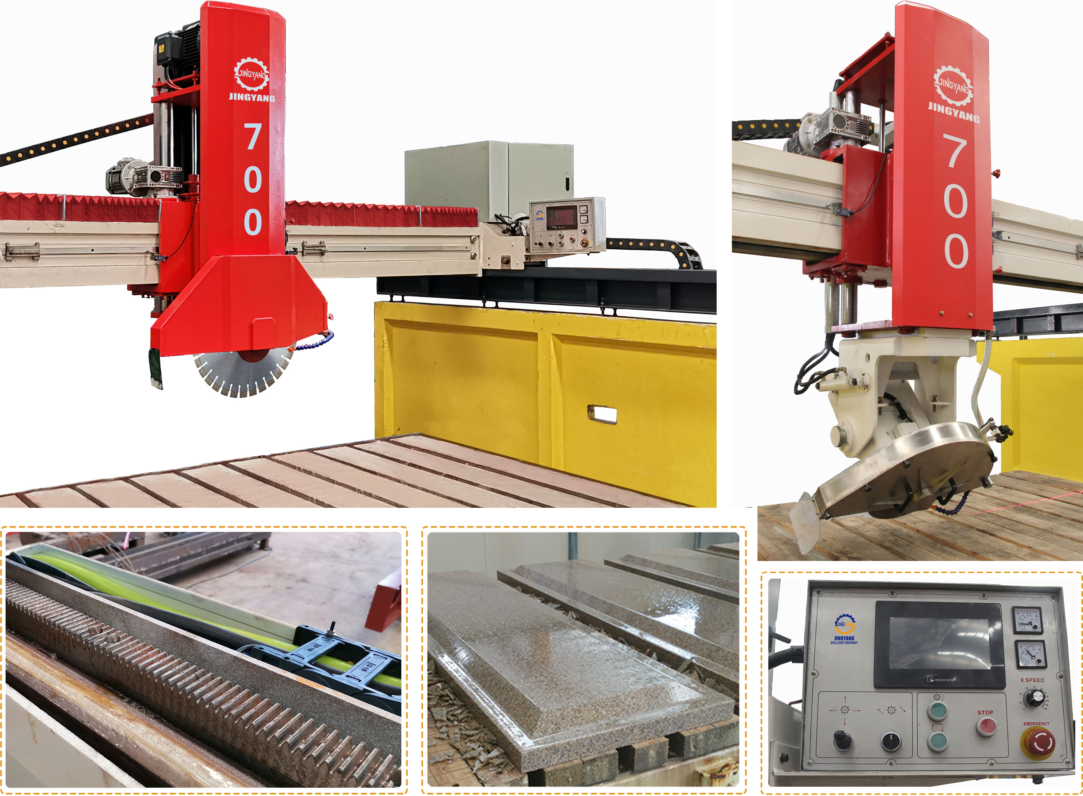 hlsq 700 stone slab cutting machine for granite marble cutting-5