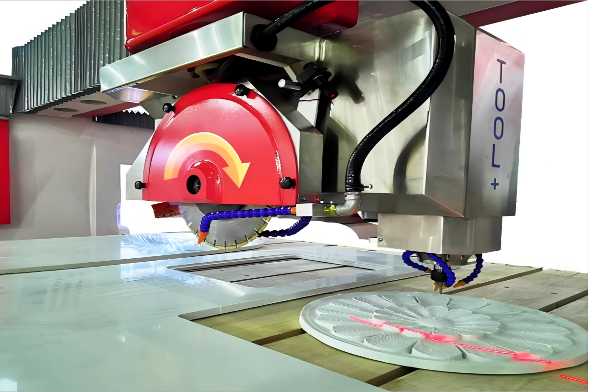 HKNC-500+ Italian ESA CNC System 5-AXlS Bridge Saw Machine details