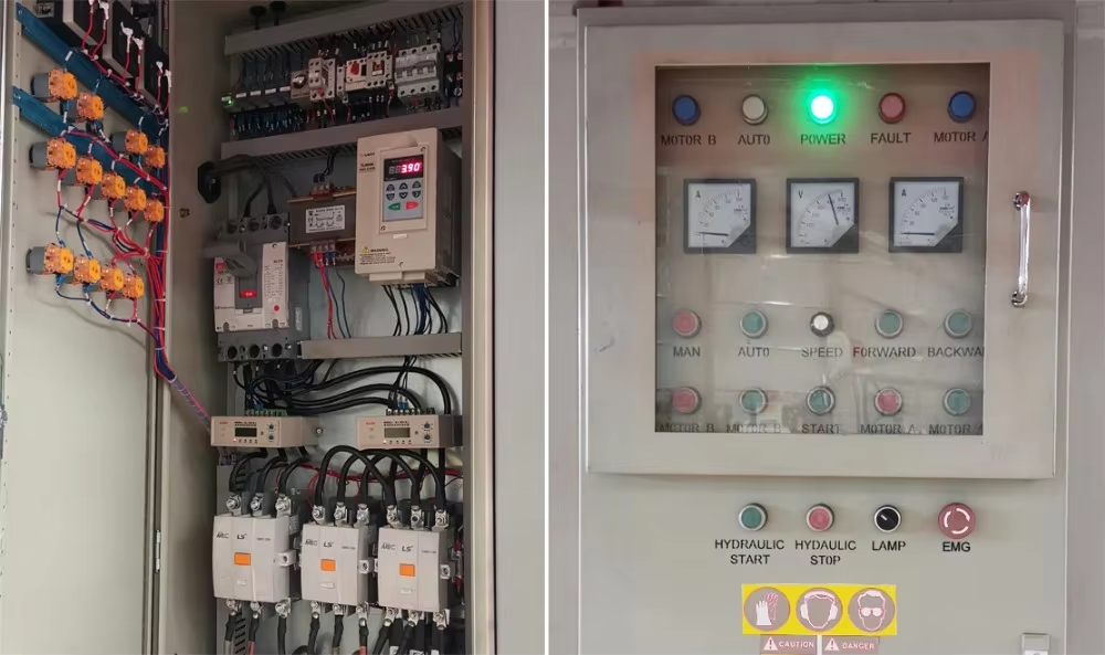 Power Connection and operation panel